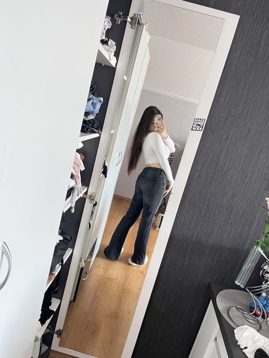 Jeansy Bootcut Flare z niskim stanem