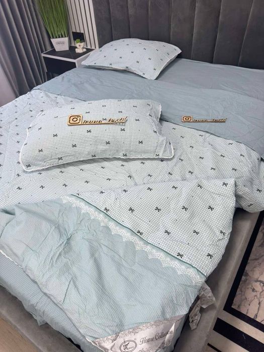 Комплект постільної білизни із жатки з літньою ковдрою (1.5 спальний)