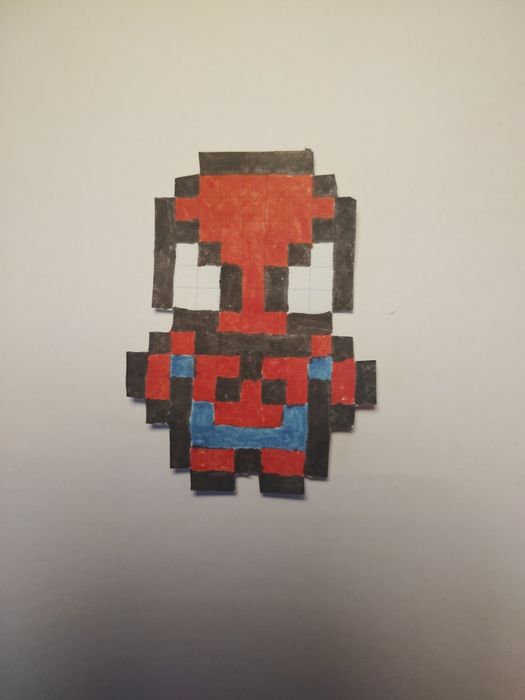Pixel art Spiderman 15x11 kratek