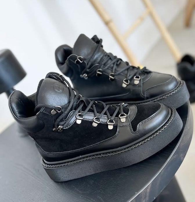 Зимові черевики alian curdas натуральна шкіра хутро 35 розмір 23 см