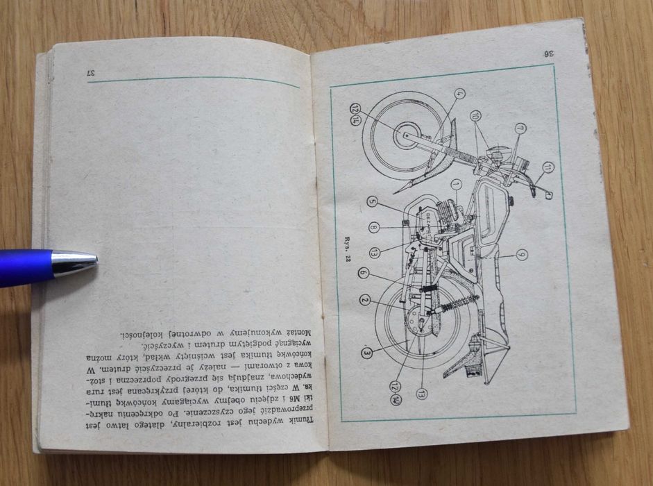 Instrukcja CHART wsk junak shl romet komar jawa mz