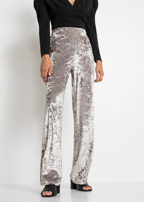 B.P.C spodnie aksamitne srebrno-szare 48/50.