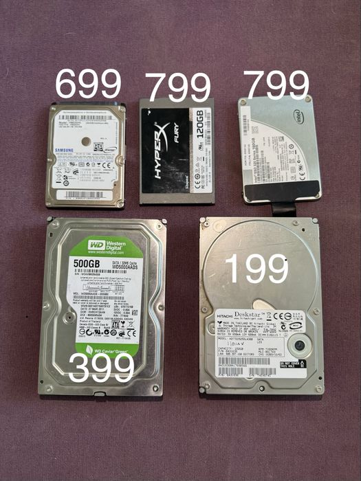 Жорсткі диски  x2   |   SSD  диски  x2   |    Диск для ноутбука