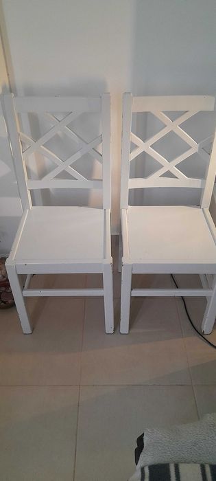 2 bancos Vintage de madeira maciça