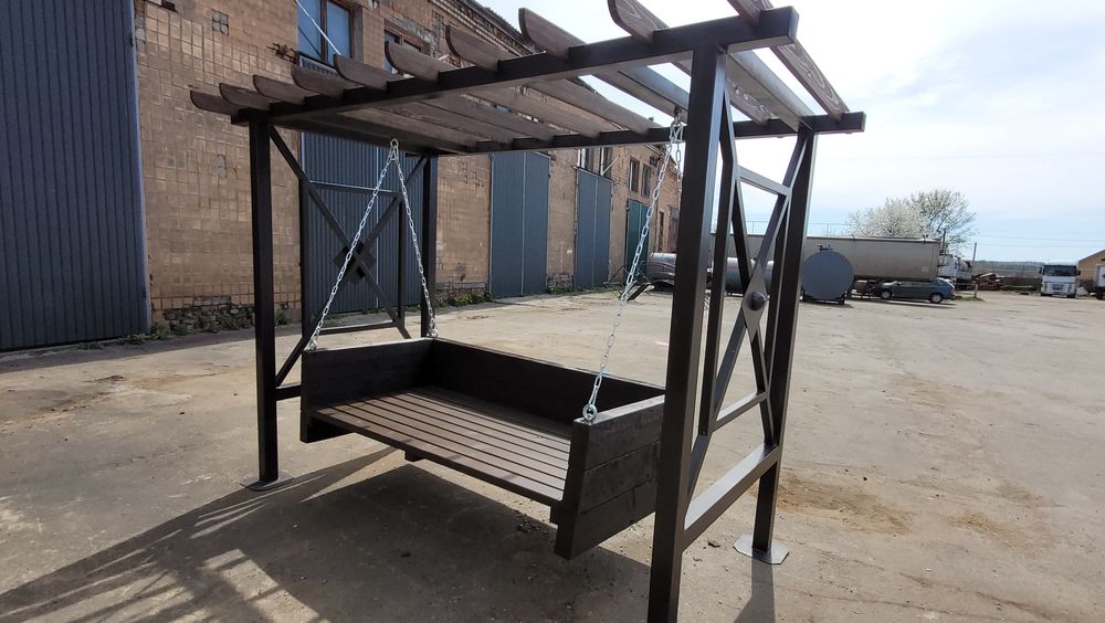 Гойдалка садова Пергола металева  Качеля гойдалка лавка арка