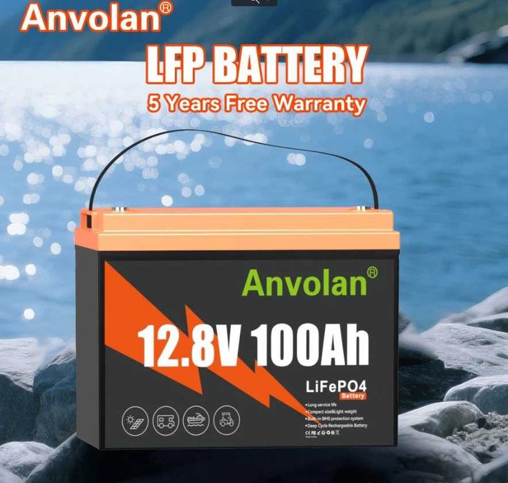 Акумулятор літій-залізо-фосфатний LiFePO4 100 Aч 12.8 В 1280Вт з BMS