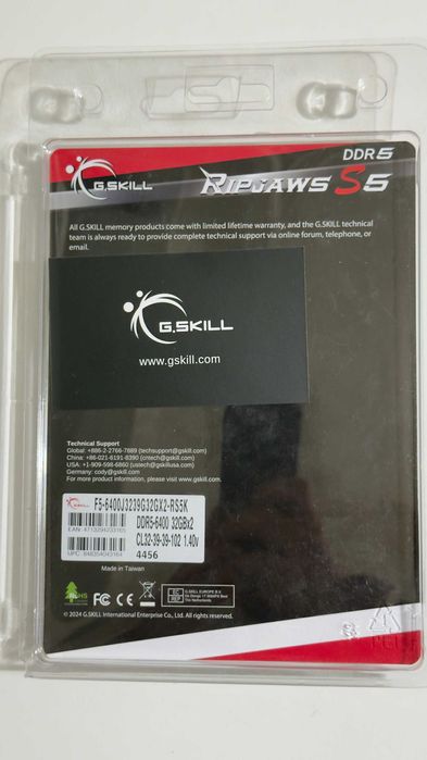 G.Skill Ripjaws S5 DDR5 64GB (2x32GB) 6400MTs