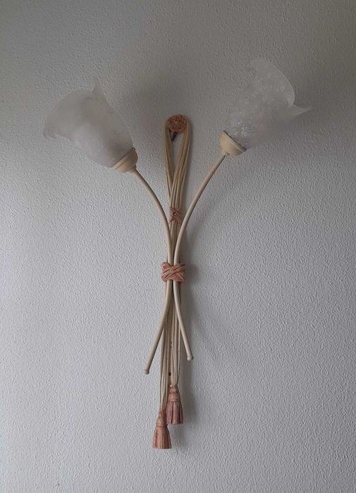 Vintage Painted Iron Wall Lamp