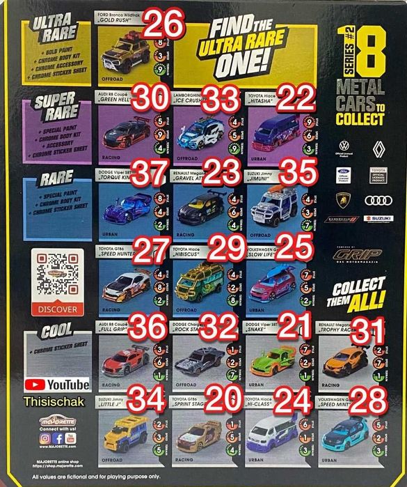 Majorette Tune-Up's Series #2 Novos em caixa fechada