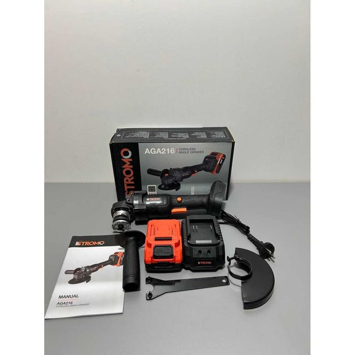 Акумуляторна БЕЗЩІТКОВА болгарка Stromo/рег. швидк./плавний пуск/стаб.