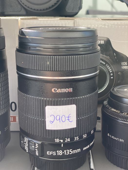 25%desconto Canon EOS 600 D e três lentes caixa e bolsa original Canon