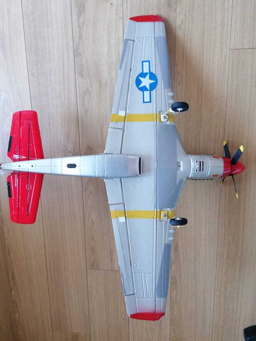 rc 2 aviões por o preço de um volantex P-51 Mustang com fuselagem e asa suplente+ avião oferta