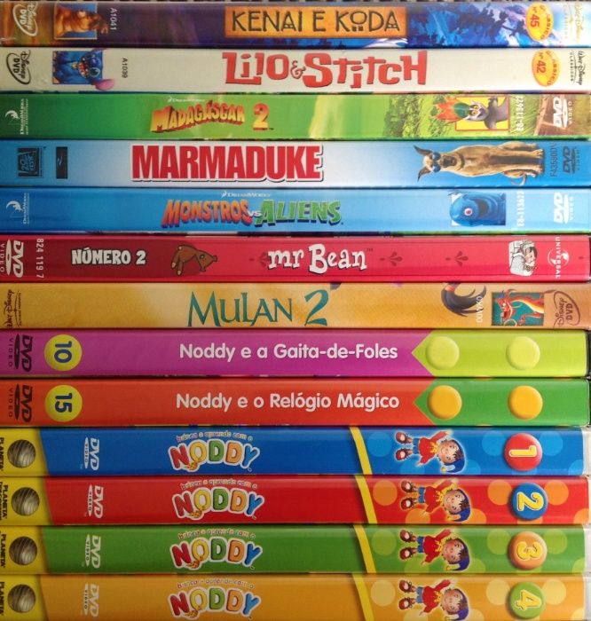 72 DVDs - ANIMAÇÃO - Raros - Como Novos