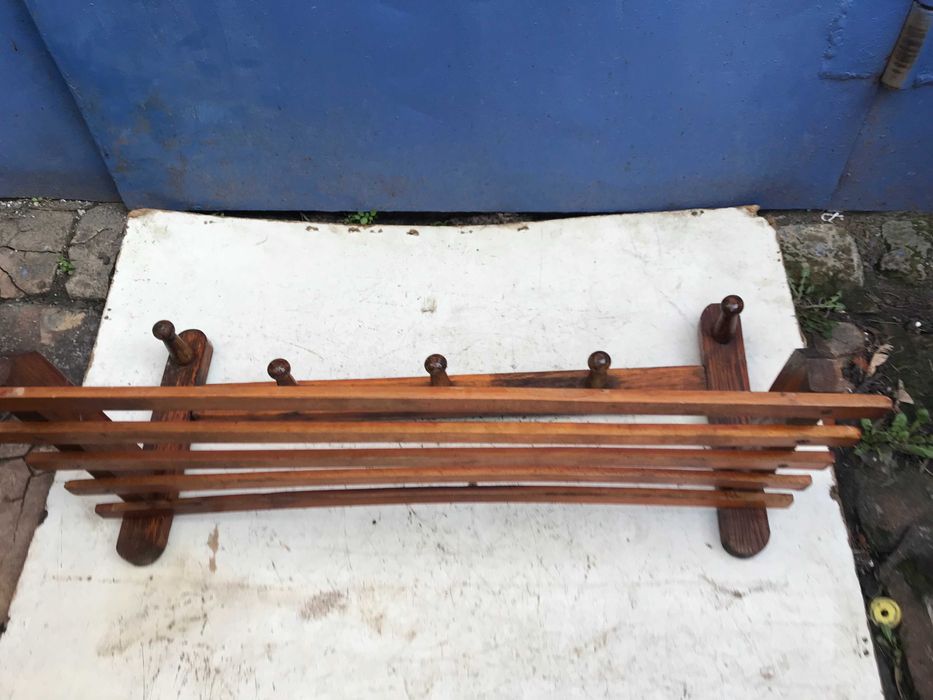 Полка вешалка деревянная ссср