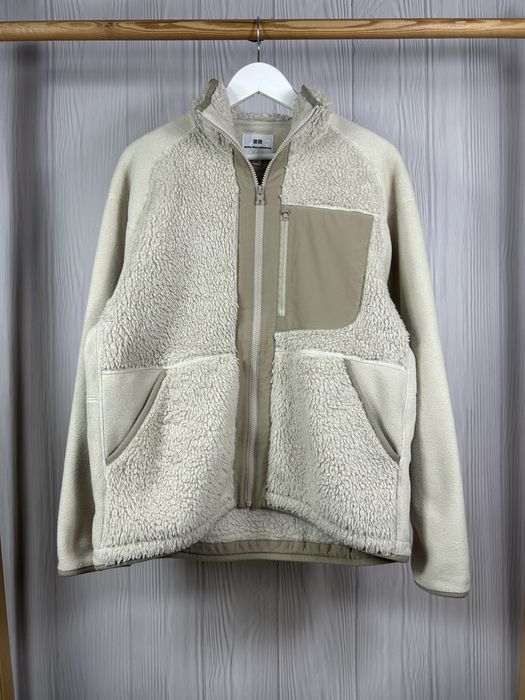 Uniqlo White Mountaineering флісове зіп худі з гарним дизайном Ориг