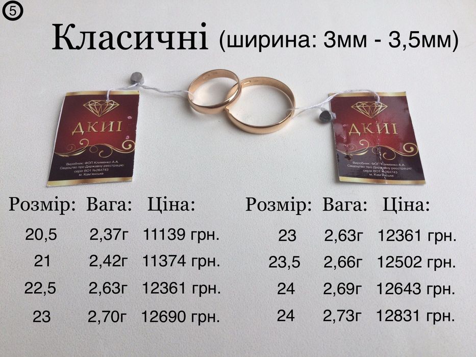 Обручальные кольца. Золото 585 пробы. Все размеры. Новые.