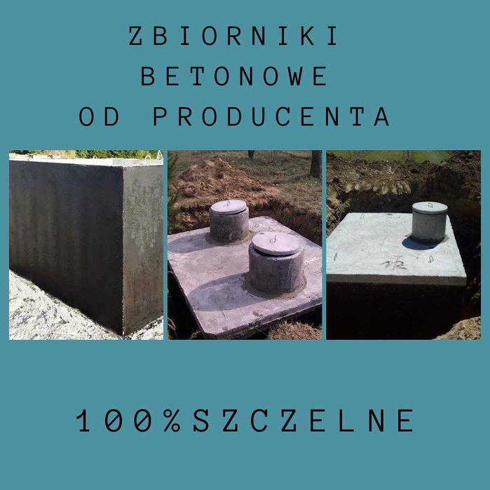 PRODUCENT Szambo betonowe, kanał samochodowy SZCZELNY 100%!