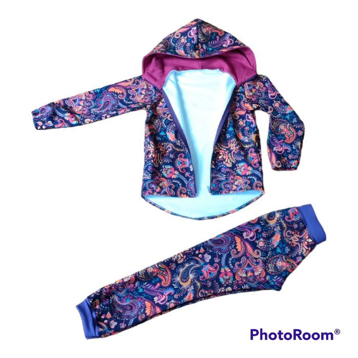 Komplet dla dziewczynki HandMade z Softshell'u