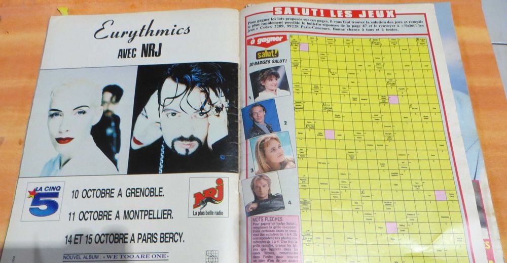 Revista Música Salut Goldman, Stallone e Poster David Hallyday - 1989