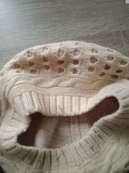 Beret damski beżowy