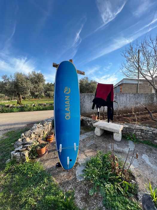 Fato de banho deeply 4/3 e prancha olaian 8.0 como novos.