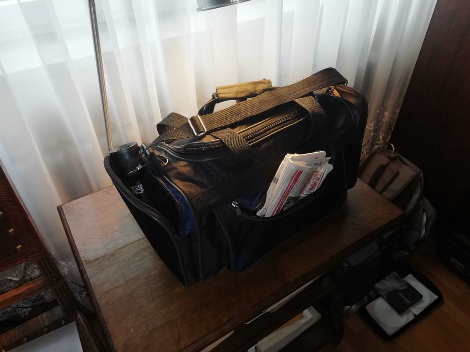 Torba czarna z paskiem