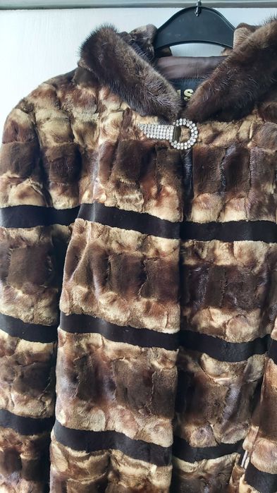 норка р.48-50 полушубок с капюшоном