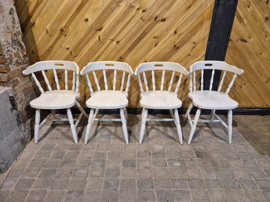 4x Krzesło drewniane BONANZA białe