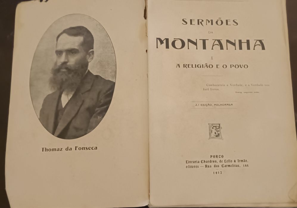 Livro raridade "Sermões da Montanha"