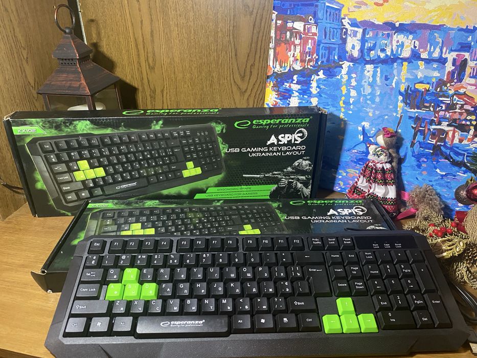 Клавіатура Esperanza EGK102 Green USB (EGK102GUA)