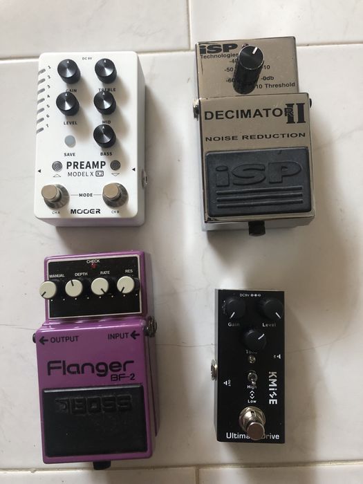 Mooer preamp X boss bf-2 isp decimator 2 kmise ultimate drive