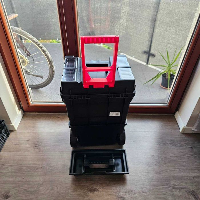 3w1 XXL Mocna Skrzynka Narzędziowa Na Kółkach Modułowa + GRATIS Tacka