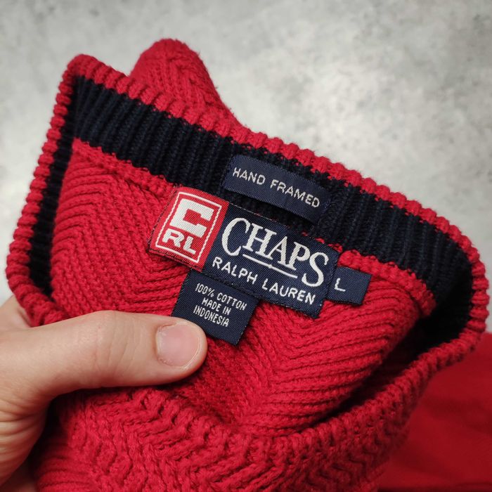 MĘSKI PREMIUM Elegancki Retro Sweter Pleciony Ralph Lauren Chaps Classic