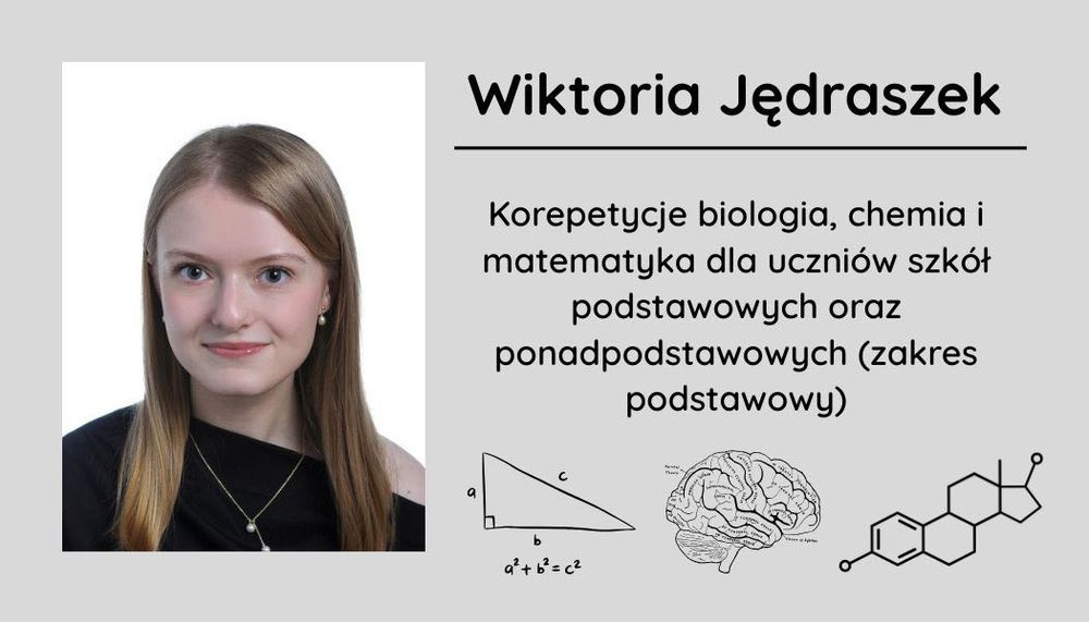 KOREPETYCJE BIOLOGIA, CHEMIA, MATEMATYKA szkoła podstawowa i szkoła ponadpodstawowa (zakres podstawowy)
