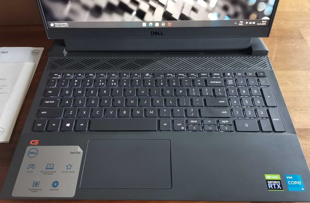 DELL G15 GAMING i5-11260H RTX3050Ti   16GB   SSD-512GB 15,6" IPS 120Hz