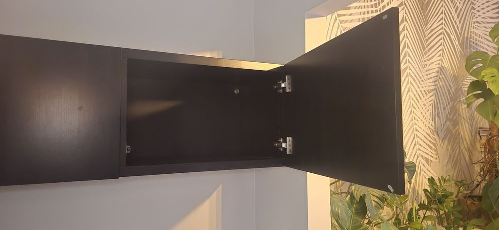 Ikea szafka podwójna wisząca czarny brąz 120x38