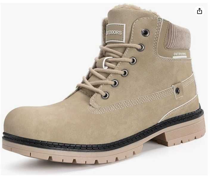 Damskie buty zimowe z ciepłą podszewką rozmiar 40 Eagsouni kolor Khaki