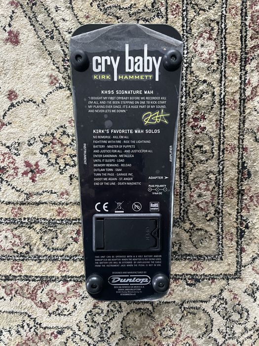 Dunlop Crybaby Kirk Hammet signature