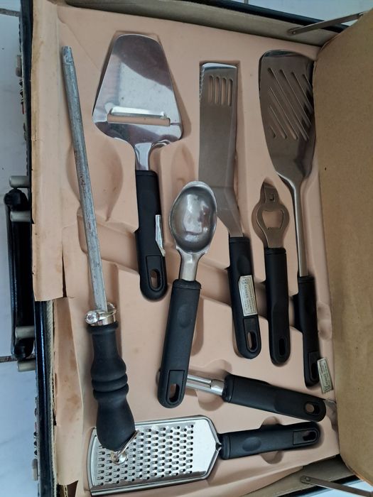 Pasta rectangular de Pele com faqueiro
