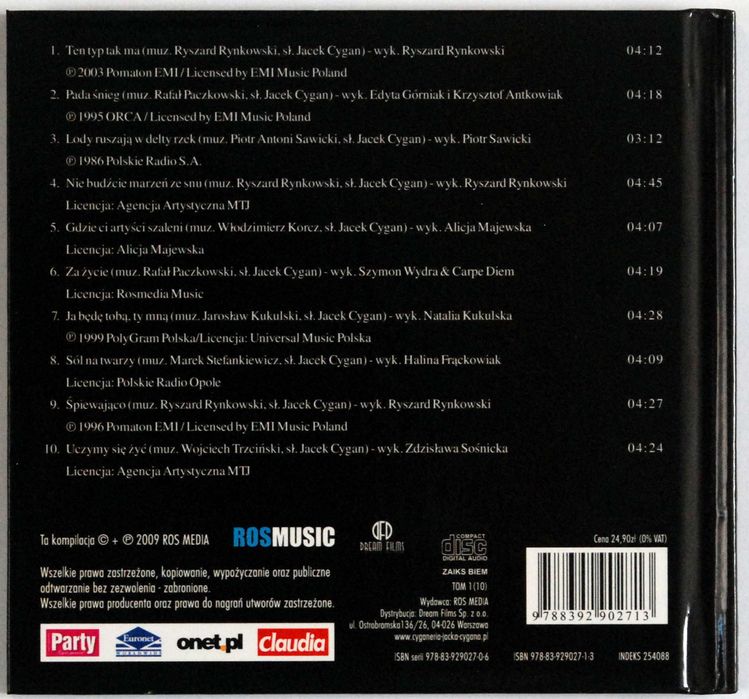 (CD) Jacek Cygan - Cyganeria Jacka Cygana - Ten Typ Tak Ma BDB