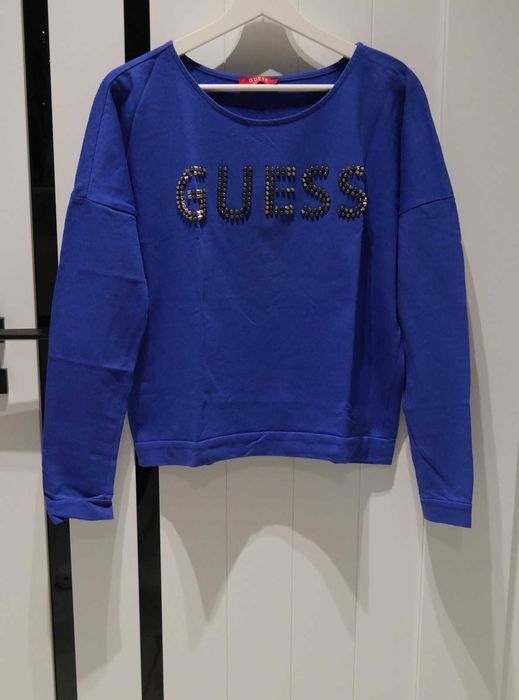 Guess śliczna chabrowa bluzka 36 S