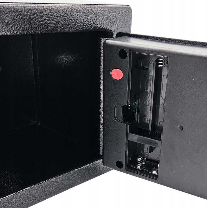 Sejf domowy elektroniczny z szyfrem i kluczem | na pieniądze i klucze