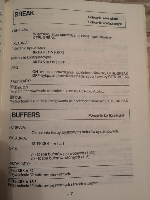 Polecenia systemu operacyjnego MS DOS wersja 5.00