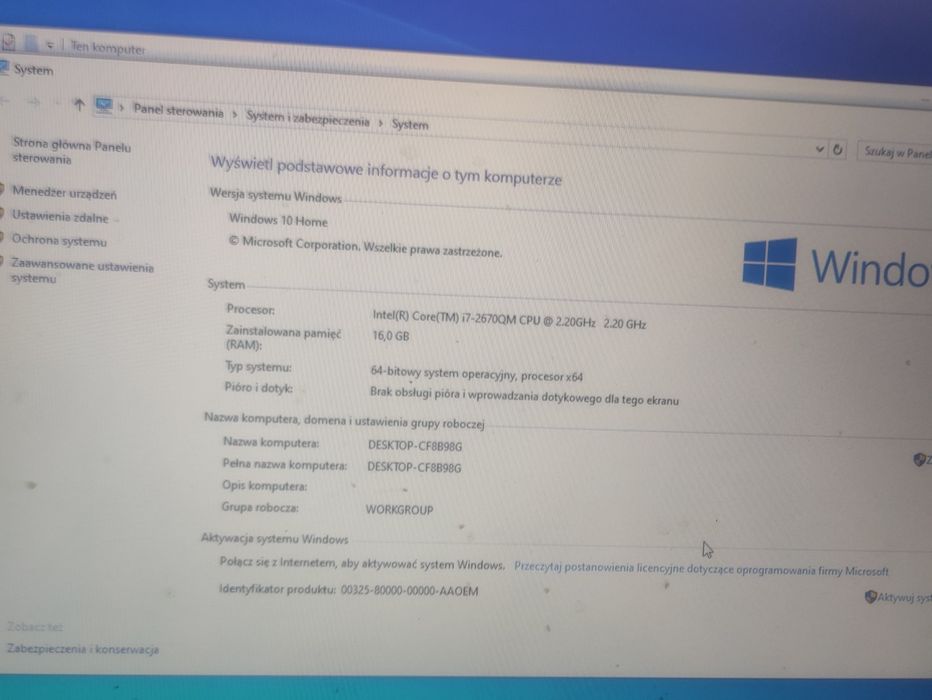 Laptop gamingowy Asus G74sx