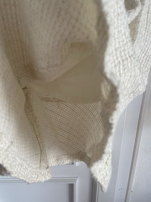 Saia casaco branco da zara