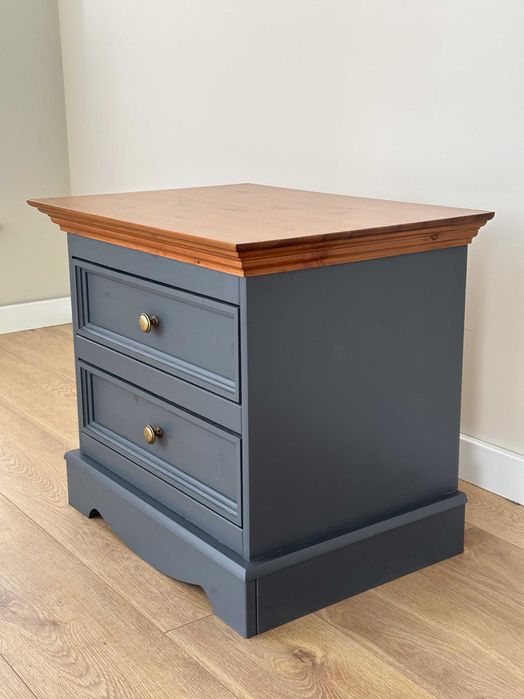 Grafitowa szafka nocna | zmontowana, okazja, outlet, 600 zł taniej !