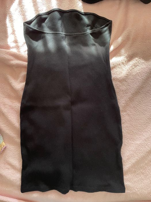 Vestido preto cai-cai da Mango