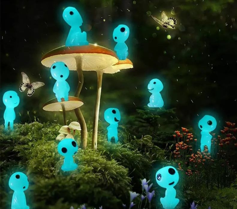 10 Fantasminhas/espíritos que brilham decoração plantas, Suculentas