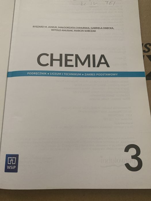 Chemia 3. WSiP. Liceum technikum. Zakres podstawowy