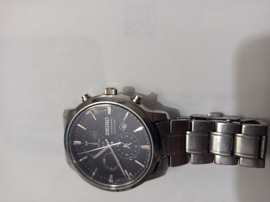 Seiko cronógrafo vidro safira como novo